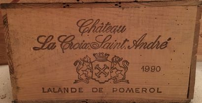  12 bottles of CHÂTEAU LA CROIX SAINT ANDRE Lalande de Pomerol 1990 in CBO