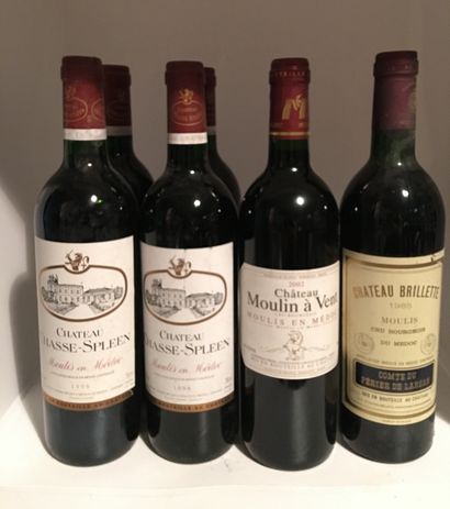 6 Bottles including 4 of Château CHASSE-SPLEEN...