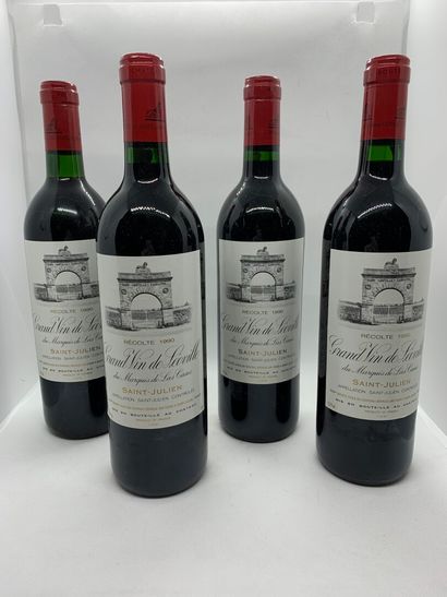 4 bottles of Château LEOVILLE LAS CASES Saint-Julien...