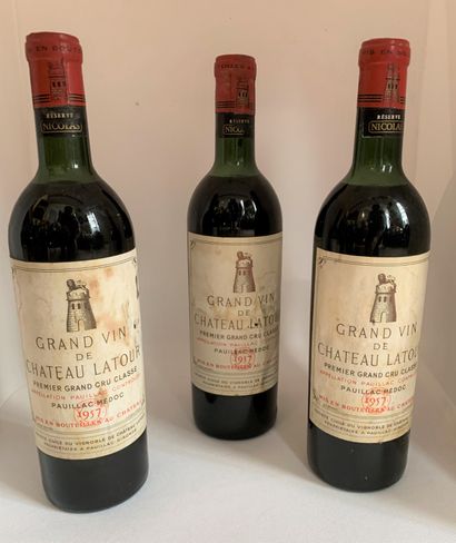  3 bouteilles de Château LATOUR Premier Grand...