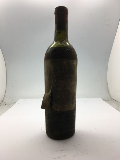  1 bouteillle de Château AUSONE Saint-Emilion 1948, mi-épaule, étiquette très sale,...