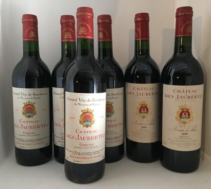 6 bouteilles de Château des JAUBERTES Graves...