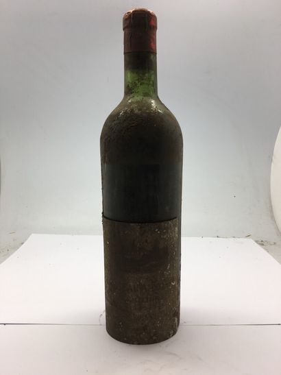  1 bottle of Château AUSONE Saint-Emilion 1945, half-shoulder, very dirty and unstuck...