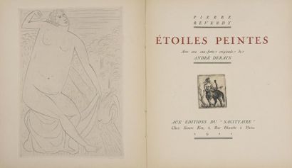 REVERDY, Pierre Étoiles peintes. Avec une eau-forte originale de André Derain. Paris,...