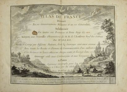 null ATLAS DE FRANCE - Divided into its Military Governments and its Generalities....