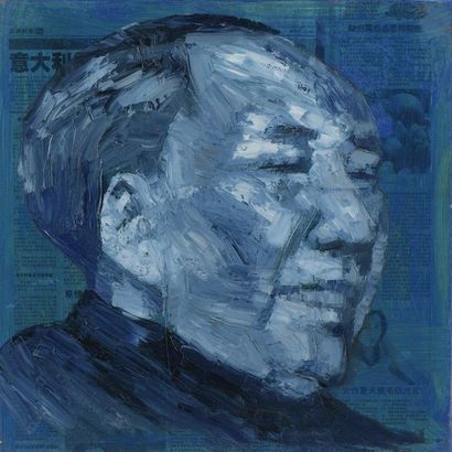 null GAO Zengli (né en 1964) 

Mao, circa 2005

Huile et collage de papier sur toile,...