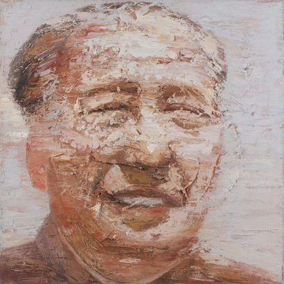 null GAO Zengli (né en 1964) 

Mao, circa 2005

Huile et collage de papier sur toile,...
