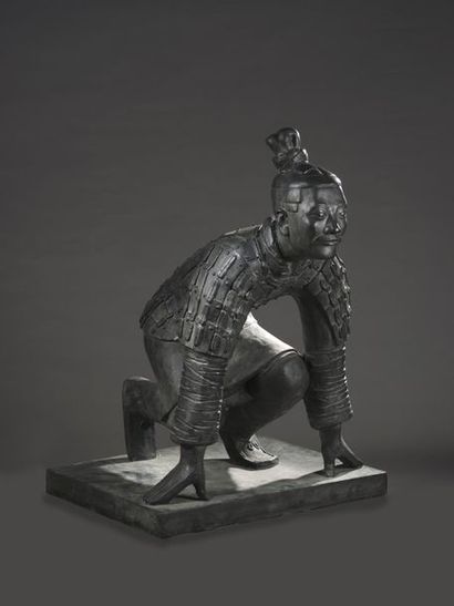 Liu BOLIN (né en 1973) 

Guerrier

Bronze...