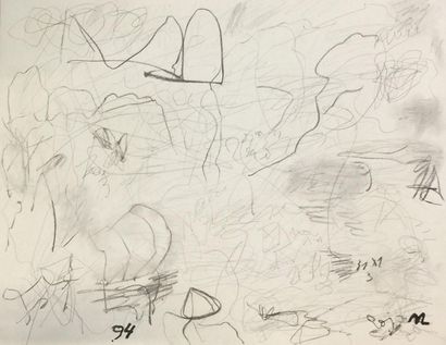 null COJAN Aurel (1914-2005), Compositions abstraites Six techniques mixtes sur papier,...