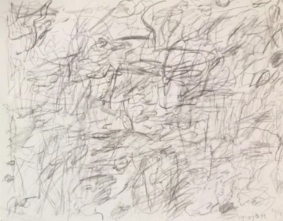 null COJAN Aurel (1914-2005), Compositions abstraites Six crayons gras sur papier,...