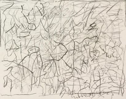 null COJAN Aurel (1914-2005), Compositions abstraites Six crayons gras sur papier,...