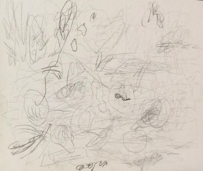 null COJAN Aurel (1914-2005), Compositions abstraites Six crayons gras et encre sur...