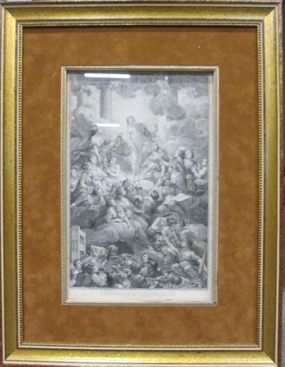 null Frontispice de l'encyclopédie, gravé d'après Cochin.

36 x 23 cm à vue