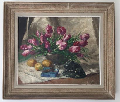 null Jehan BERJONNEAU (1890-1972)

Nature morte au vase de tulipes

Huile sur toile,...