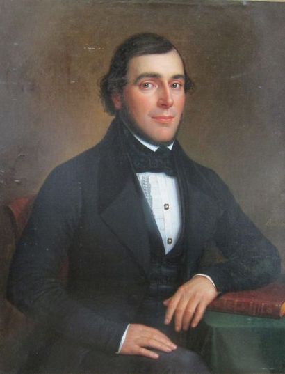 null Benoist Benjamin BONVOISIN (1788-1860)

Portrait d'homme accoudé sur un livre

Huile...