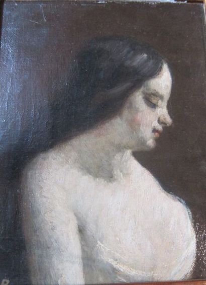 Ecole Française du XIX° siècle

Jeune femme...