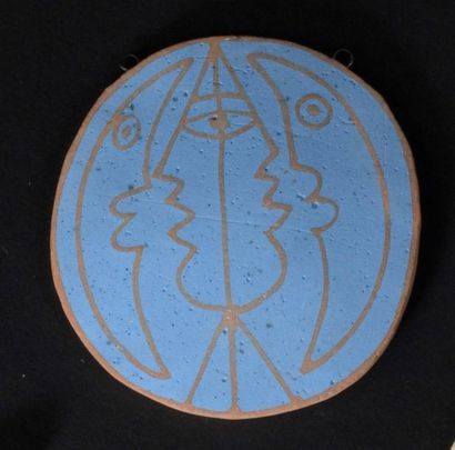 null Jean COCTEAU (1889-1963)

Pendentif ovale « Astrologie » en terre cuite à décor...