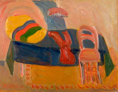 null Maurice BLOND (£ód.. 1899 - 1974 Clamart)

Interior with a chair, 1973

Oil...