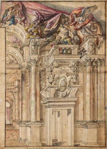S. B. F., 1747

Projet de décor d'église

Plume...