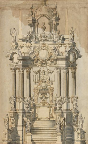null Balthasar Ferdinand MOLL

(Innsbruck 1717 - Vienne 1785)

Projet d'un monument...