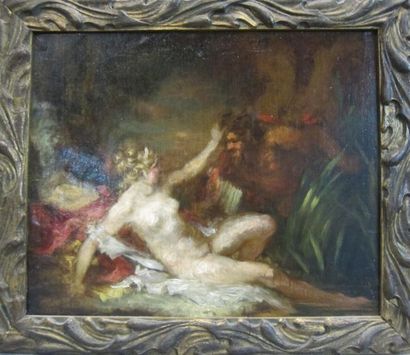 null Louis ANQUETIN (1861-1932)

"Nymphe surprise par un satyre"

Huile sur toile,...