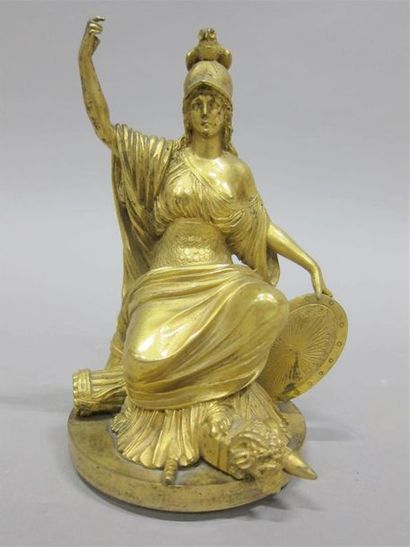 null Statue en bronze représentant la déesse Athéna.

XIXème siècle.

H : 17 cm
