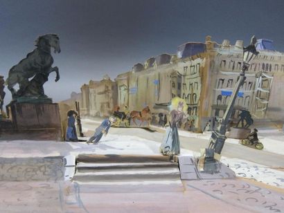 null Jean DORVILLE (1902-1985)

"Promenade imaginaire à Saint Petersbourg"

Maquette,...
