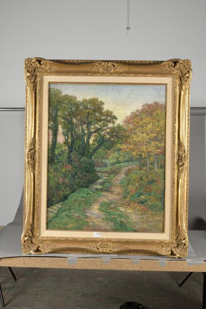 null Ernest PONTHIER DE CHAMAILLARD

(1862-1931)

Creek near Pont-Aven

Oil on canvas,...
