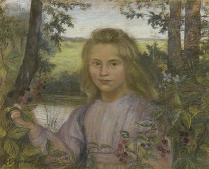 Lucien LÉVY-DHURMER (1865-1935) 
Young girl...