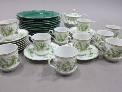 Part of a Haviland porcelain coffee set with...