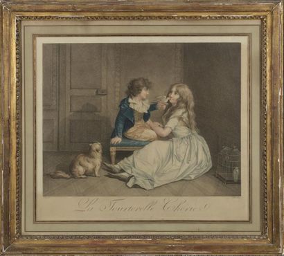 null D'après BOILLY (1761-1845)

La crainte mal fondée

La tourterelle chérie

Paire...