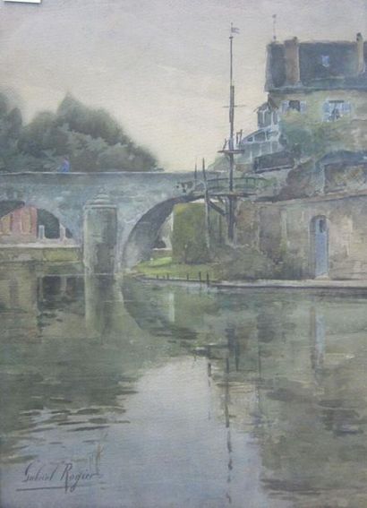 null Gabriel ROGIER (XIX-XXth CENTURY)

Bridge over a river

Watercolour, signed...