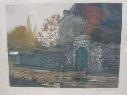 null Henri JOURDAIN (1864-1931)

Wall and entrance to a property

Lithograph, signed...