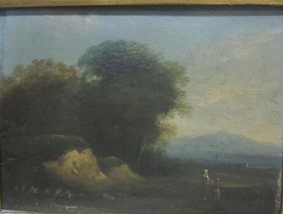null School XIXth century

-Stroll in a landscape

-Shepherdess and her sheep 

Two...