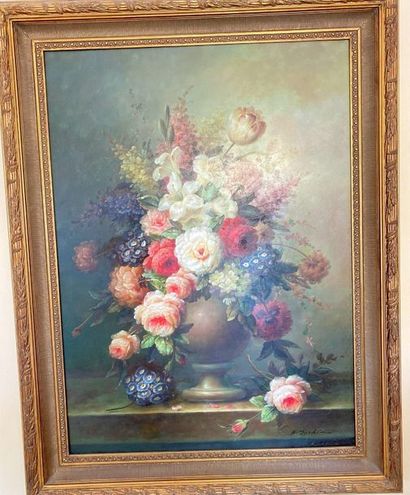 null French School of the 20th Century

"Bouquet of flowers"

Oil on canvas, signature...