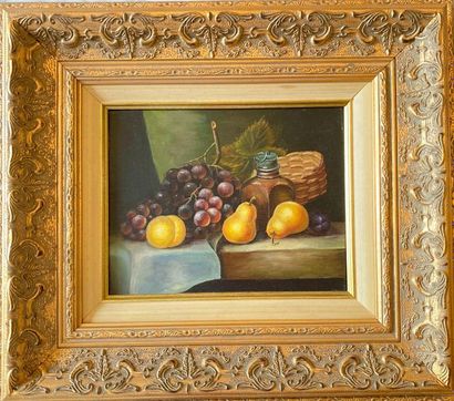 null Moreau

"Still lifes."

Pair of oils on canvas, one signed lower right.

25...