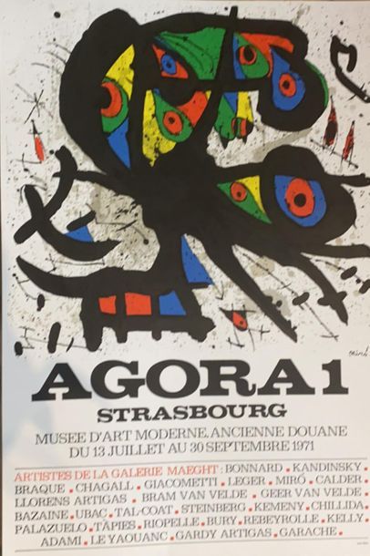 null D'après MIRO (1893-1983)

Agora, Strasbourg 1971

Affiche imprimée en lithographie...