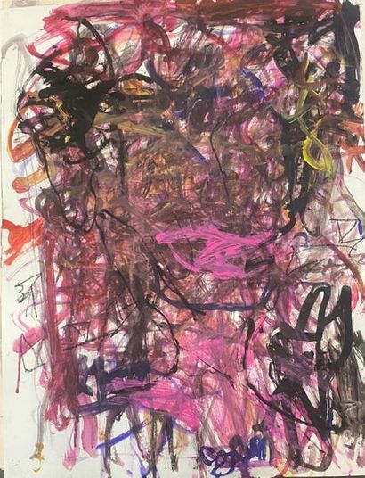 null COJAN Aurel (1914-2005),

Composition abstraite

Crayon gras sur papier, signé...