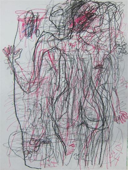 null COJAN Aurel (1914-2005),

Femme de dos rouge et noir

Pastel gras sur papier,...