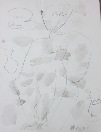 null COJAN Aurel (1914-2005),

Femme nue au pichet

Pastel et aquarelle sur papier,...