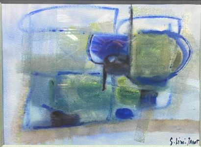 null Geneviève LINÉ JAGOT (1920-2001)

Blue and green

Watercolour on paper, signed...
