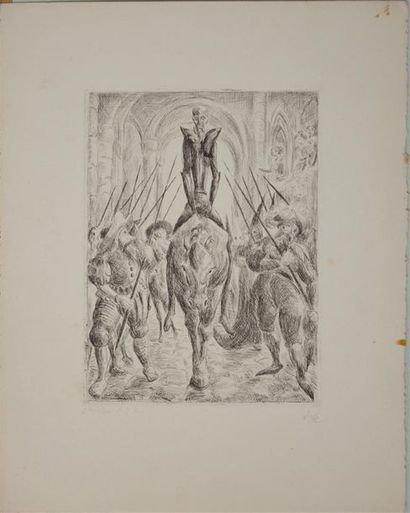 null Wladyslaw JAHL (1886 - 1953)

"Don Quixote Among the Spiders."

Etching, 2nd...