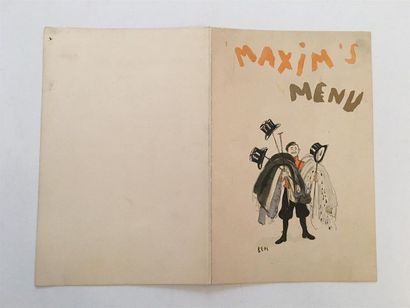 null SEM - Georges GOURSAT (1863 - 1934)

Menu Maxim's Club dîner du 12 janvier 1927

Lithographie...