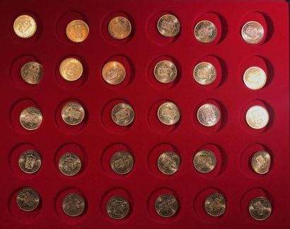 null Lot of 30 gold coins of 10 Netherlands guilders