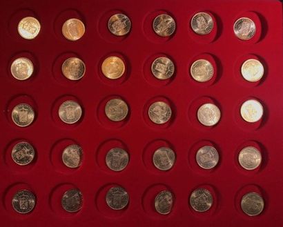null Lot of 30 gold coins of 10 Netherlands guilders