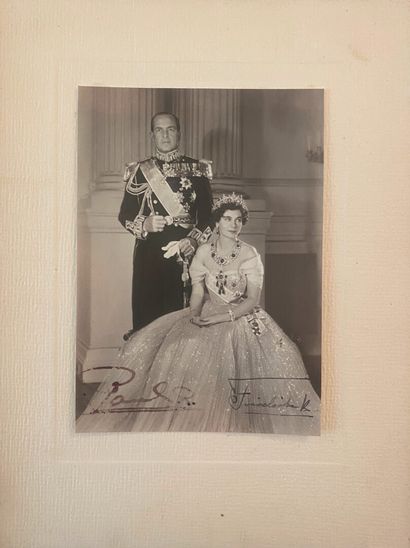null FOREIGN DOCUMENTS.

- Signed photograph of the King of Greece, PAUL I and Queen...