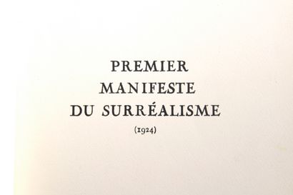 null BRETON, André - Les Manifestes du Surréalisme. Suivi de Prolégomènes à un troisième...