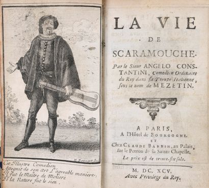 null COSTANTINI, Angelo - La Vie de Scaramouche. Paris, Claude Barbin, 1695. In-12,...