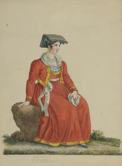 null FERRARI (actif au XIXe siècle)

Ensemble de huit dessins de costumes italiens...