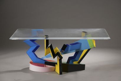 null 
Jean-Claude FARHI (1940-2012)






Table basse, 1996






Plexiglas polychrome...